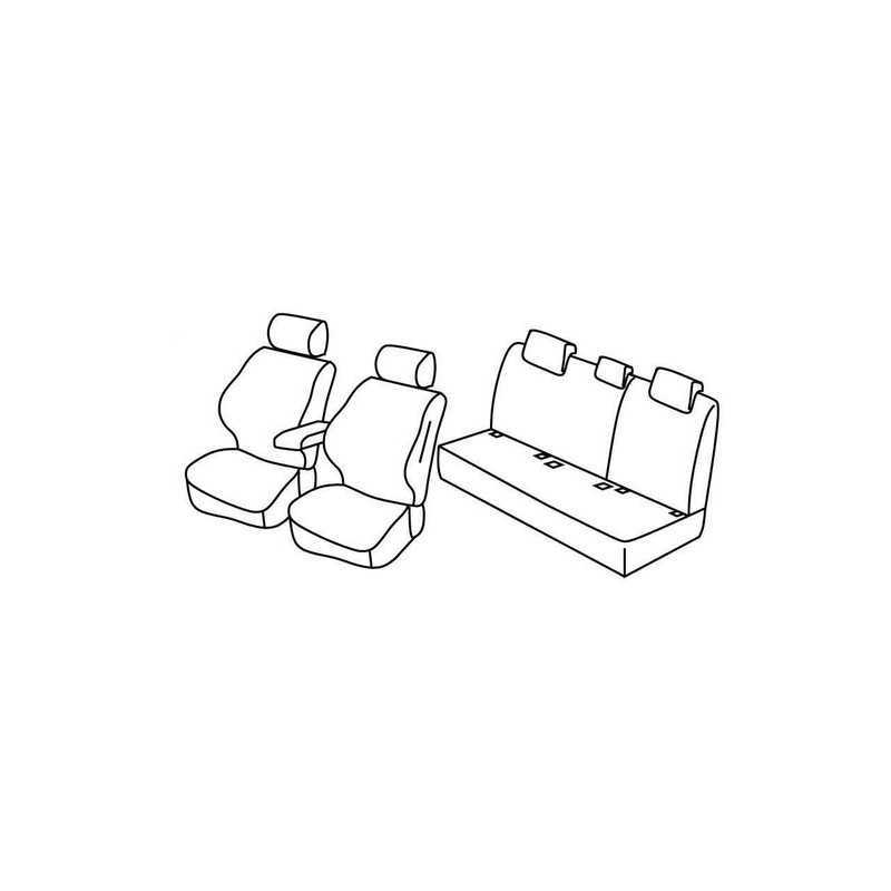 Set coprisedili Superior - Nero Rosso - Volkswagen Jetta (Comfortline) (02 11 01 13)