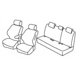 Set coprisedili Superior - Nero Grigio - Volkswagen Jetta (Comfortline) (02 11 01 13)