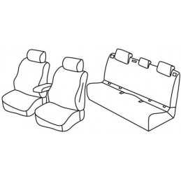 Set coprisedili Superior - Nero Blu - Volkswagen Polo 5p (Trendline) (10 17 )