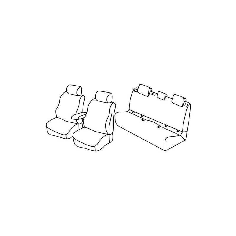 Set coprisedili Superior - Nero Rosso - Volkswagen Polo 5p (Trendline) (10 17 )