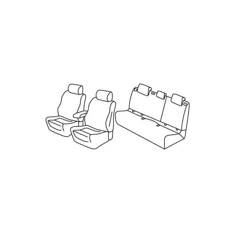 Set coprisedili Superior - Nero Blu - Volkswagen Polo 5p (Comfortline) (10 17 )