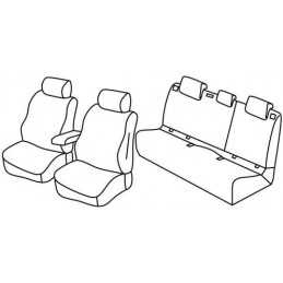 Set coprisedili Superior - Nero Blu - Volkswagen Polo 5p (Trendline Family) (10 17 )