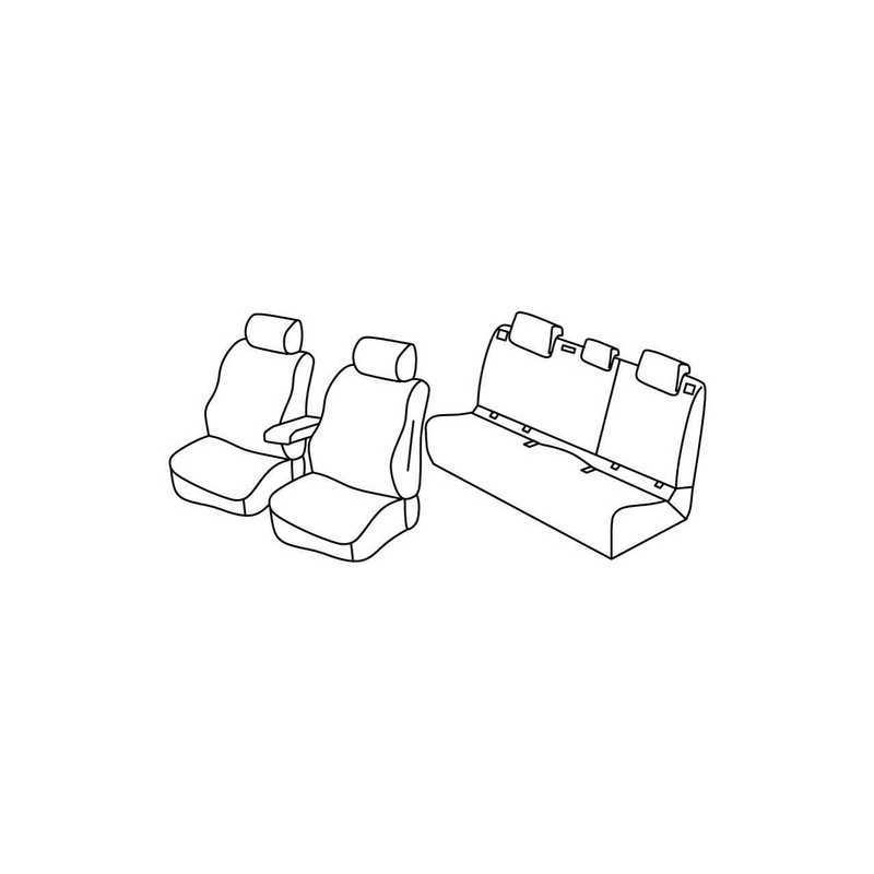 Set coprisedili Superior - Nero Blu - Volkswagen Polo 5p (Trendline Family) (10 17 )