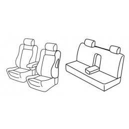Set coprisedili Superior - Nero Rosso - Alfa Romeo 156 4p (06 03 12 07)