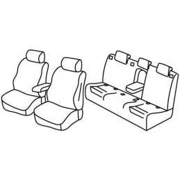Set coprisedili Superior - Nero Rosso - Audi A6 4p (04 11 10 14)