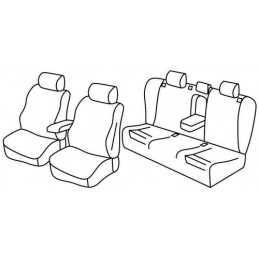 Set coprisedili Superior - Nero Rosso - Audi A6 4p (09 04 03 11)