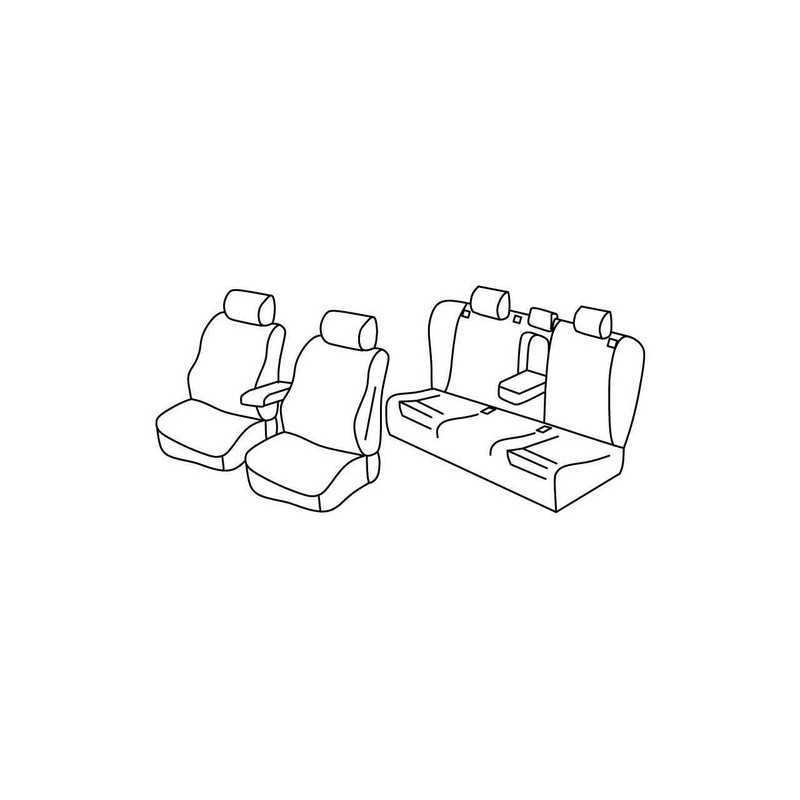 Set coprisedili Superior - Nero Rosso - Audi A6 4p (09 04 03 11)