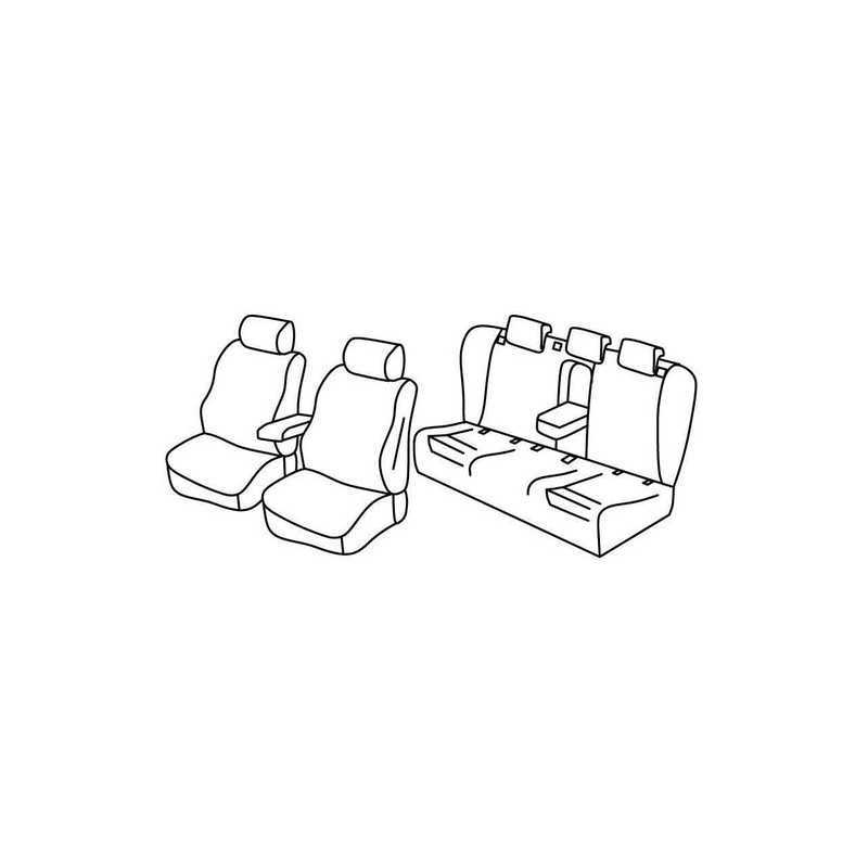 Set coprisedili Superior - Nero Rosso - Audi A4 Avant (05 08 10 15)