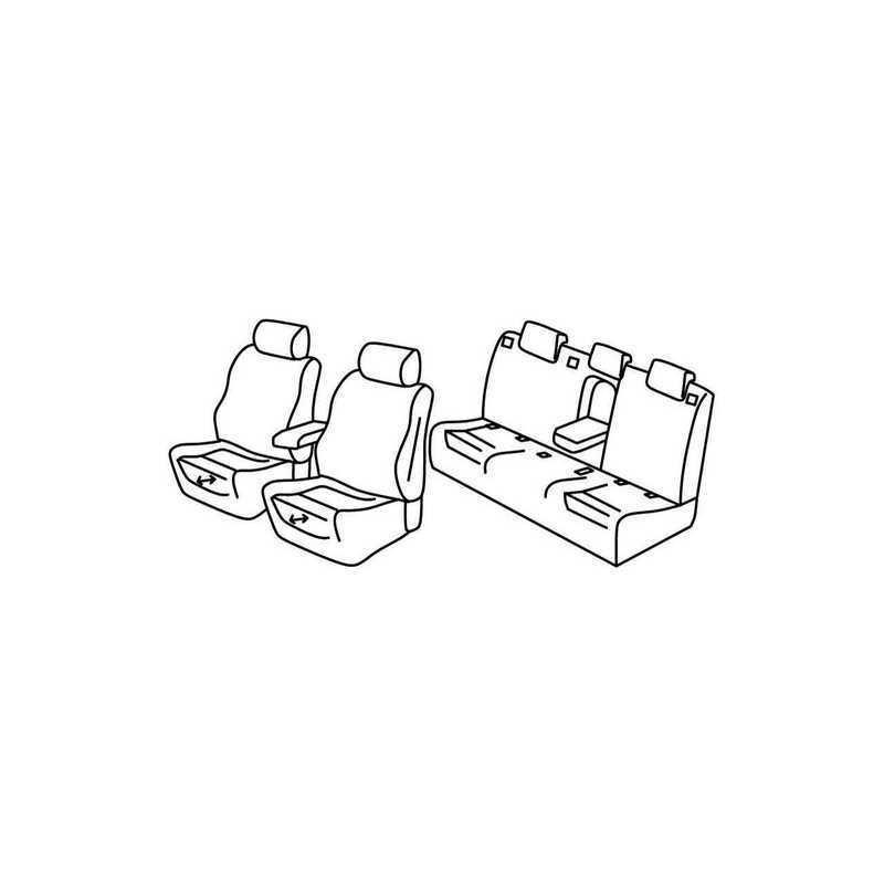 Set coprisedili Superior - Nero Blu - Audi A6 Avant (09 11 10 14)