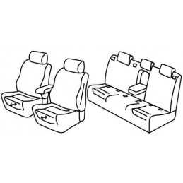 Set coprisedili Superior - Nero Grigio - Audi A6 Avant (09 11 10 14)