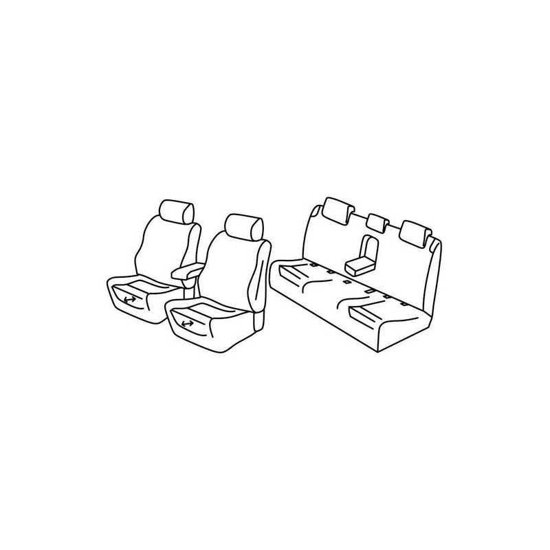 Set coprisedili Superior - Nero Rosso - Audi A6 4p (04 11 10 14)