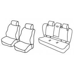 Set coprisedili Superior - Nero Grigio - Bmw Serie 3 Touring (E46) (09 99 08 05)