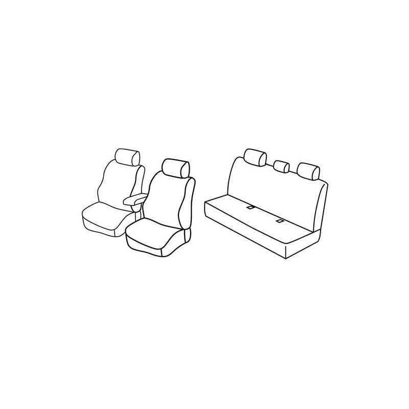 Set coprisedili Superior - Nero Rosso - Bmw Serie 3 (E90) 4p (03 05 01 12)