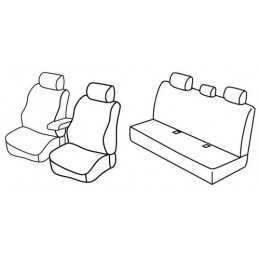 Set coprisedili Superior - Nero Rosso - Bmw Serie 3 (E90) 4p (03 05 01 12)
