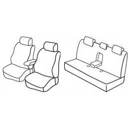 Set coprisedili Superior - Nero Blu - Bmw Serie 3 (E90) 4p (03 05 01 12)