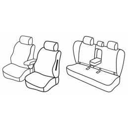 Set coprisedili Superior - Nero Blu - Bmw Serie 3 (E90) 4p (03 05 01 12)