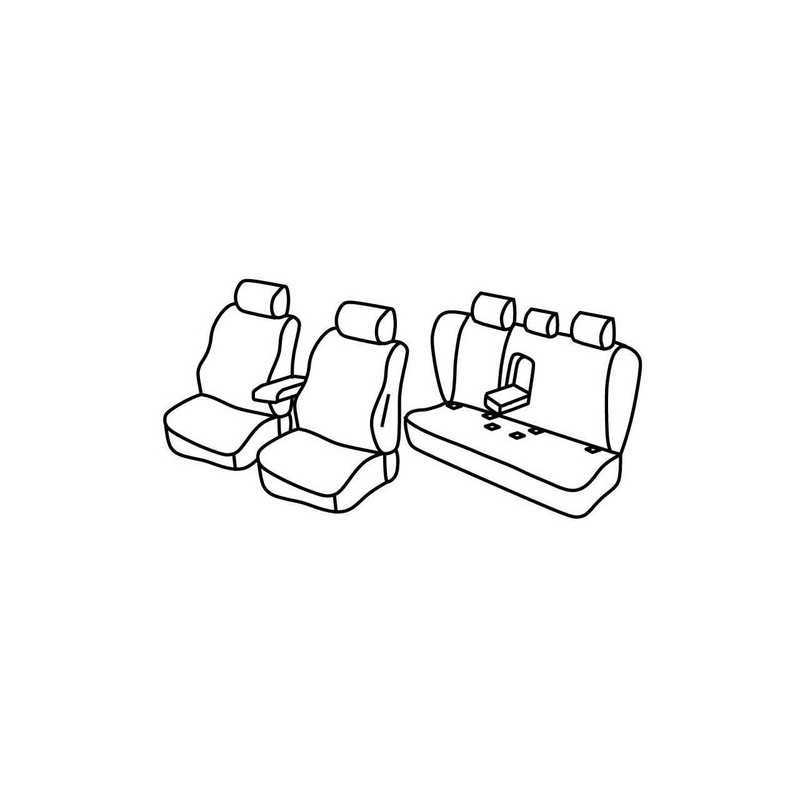 Set coprisedili Superior - Nero Blu - Bmw Serie 3 (E90) 4p (03 05 01 12)