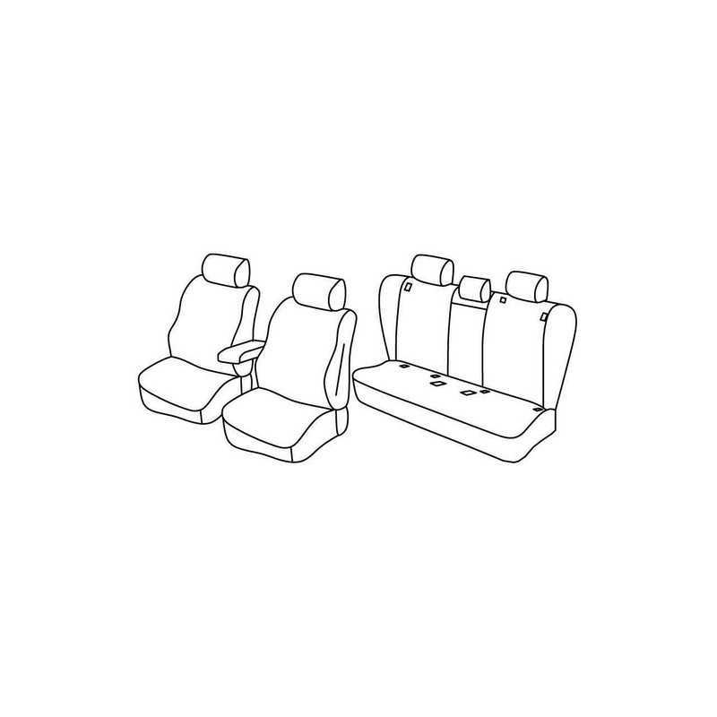 Set coprisedili Superior - Nero Rosso - Bmw X1 (E84) (10 09 10 15)