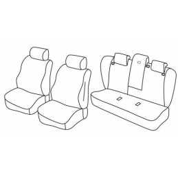 Set coprisedili Superior - Nero Rosso - Bmw Serie 5 Touring (E61) (04 04 05 10)
