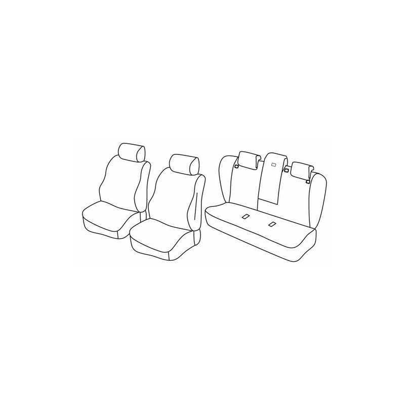 Set coprisedili Superior - Nero Grigio - Bmw Serie 5 Touring (E61) (04 04 05 10)