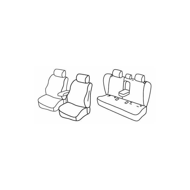 Set coprisedili Superior - Nero Blu - Bmw Serie 3 Touring (E91) (09 05 05 12)