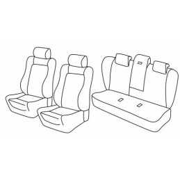 Set coprisedili Superior - Nero Blu - Bmw Serie 5 (E60) 4p (07 03 12 09)
