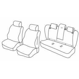 Set coprisedili Superior - Nero Blu - Bmw Serie 5 Touring (E61) (04 04 05 10)