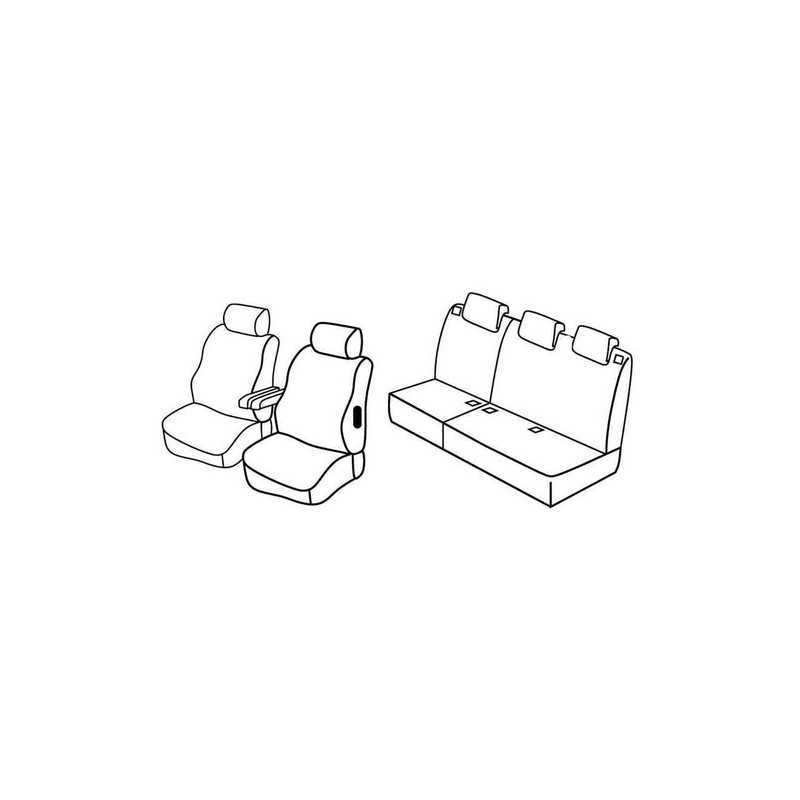 Set coprisedili Superior - Grigio Nero - Citroen Berlingo Multispace 5p (04 08 08 18) - Peugeot Partner Tepee 5p (05 08 08 18)