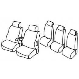 Set coprisedili Superior - Nero Rosso - Citroen Berlingo Multispace 5p (XTR) (04 08 08 18) - Peugeot Partner Tepee 5p (XTR) (05