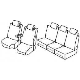 Set coprisedili Superior - Nero Rosso - Citroen C4 Grand Picasso (10 13 05 16)