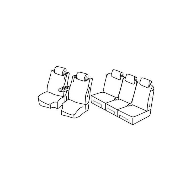 Set coprisedili Superior - Nero Grigio - Citroen C4 Grand Picasso (10 13 05 16)