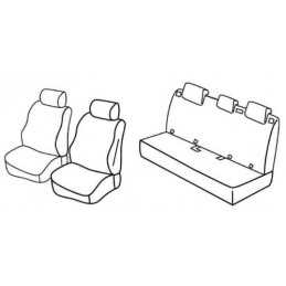 Set coprisedili Superior - Nero Blu - Citroen C4 Cactus (05 14 )