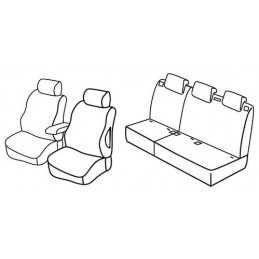 Set coprisedili Superior - Beige - Citroen Nemo 5p (12 08 03 14) - Fiat Qubo 5p (09 08 05 16) - Peugeot Bipper Tepee 5p (03 09 )