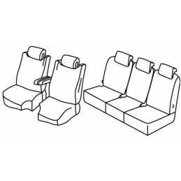 Set coprisedili Superior - Nero Blu - Citroen C4 Picasso (06 13 05 16) - Citroen C4 Spacetourer (06 18 )