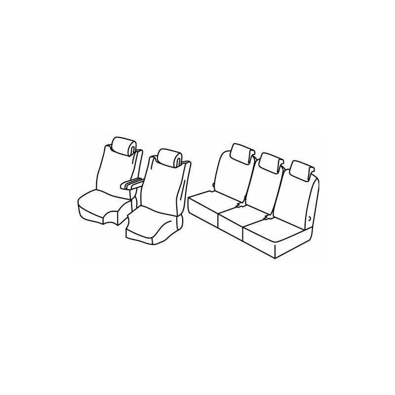 Set coprisedili Superior - Nero Blu - Citroen C4 Picasso (06 13 05 16) - Citroen C4 Spacetourer (06 18 )