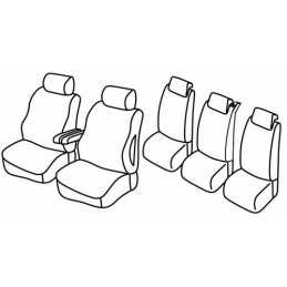 Set coprisedili Superior - Nero Blu - Citroen C8 (fino al 2008) (11 02 2008) - Fiat Ulysse (fino al 2008) (06 02 2008) - Lancia