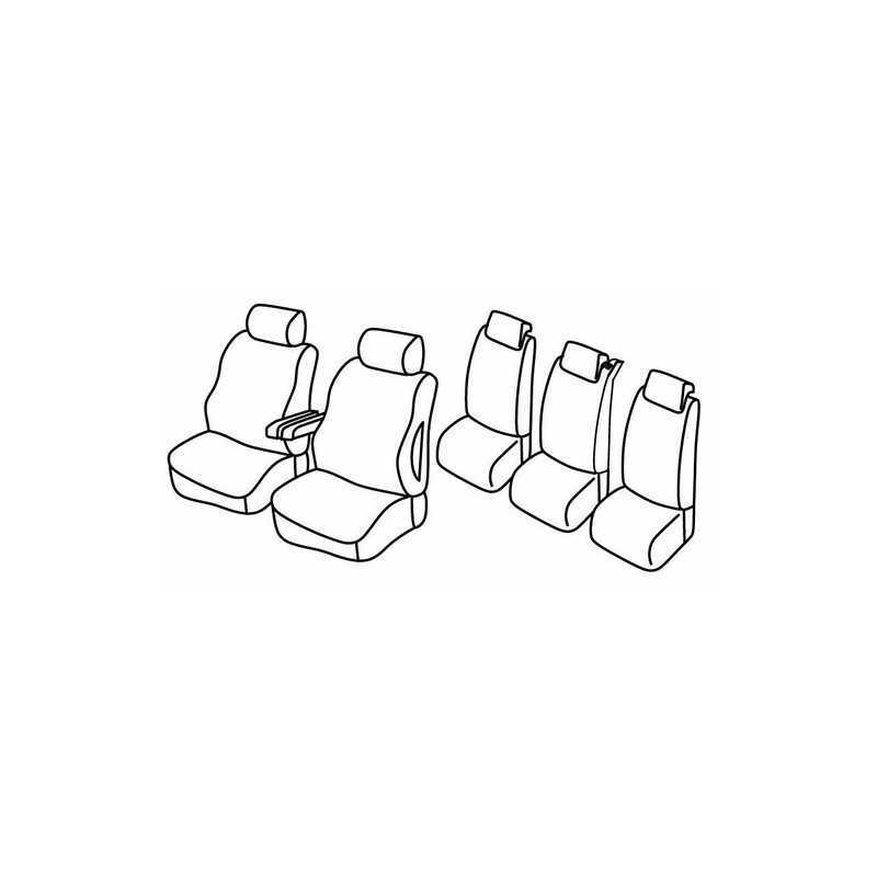 Set coprisedili Superior - Nero Blu - Citroen C8 (fino al 2008) (11 02 2008) - Fiat Ulysse (fino al 2008) (06 02 2008) - Lancia