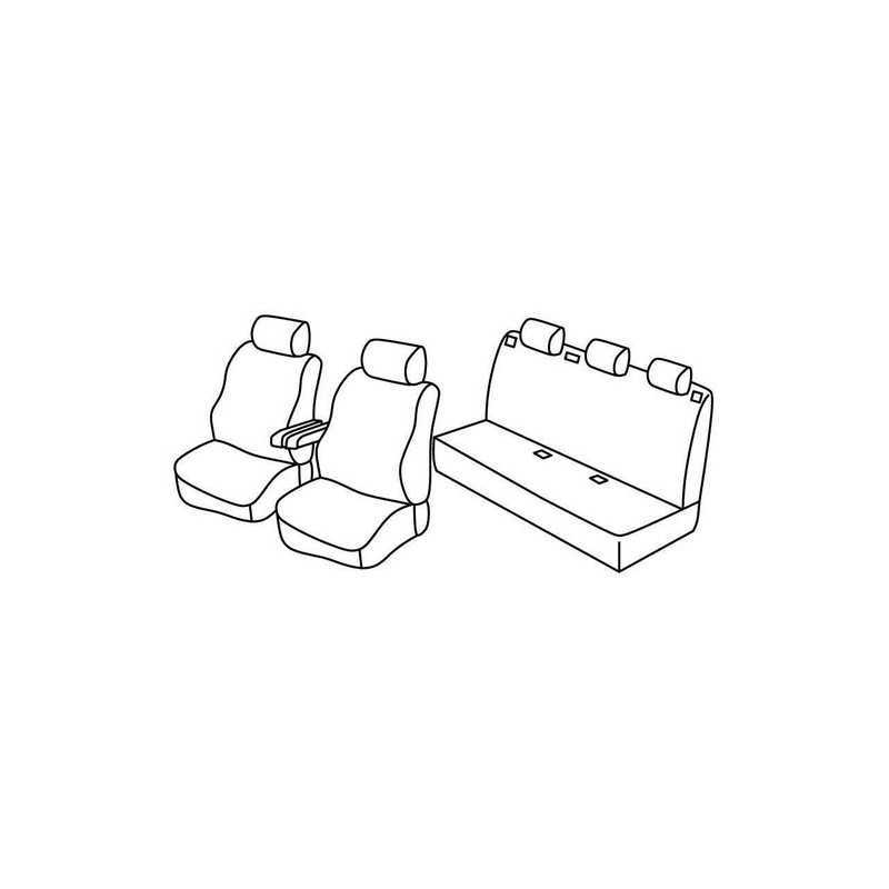 Set coprisedili Superior - Grigio Nero - Citroen Berlingo Multispace 5p (04 08 08 18)