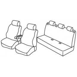 Set coprisedili Superior - Nero Blu - Citroen Berlingo Multispace 5p (04 08 08 18)