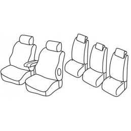 Set coprisedili Superior - Nero Blu - Citroen Berlingo Multispace 5p (04 08 08 18) - Peugeot Partner Tepee 5p (05 08 08 18)