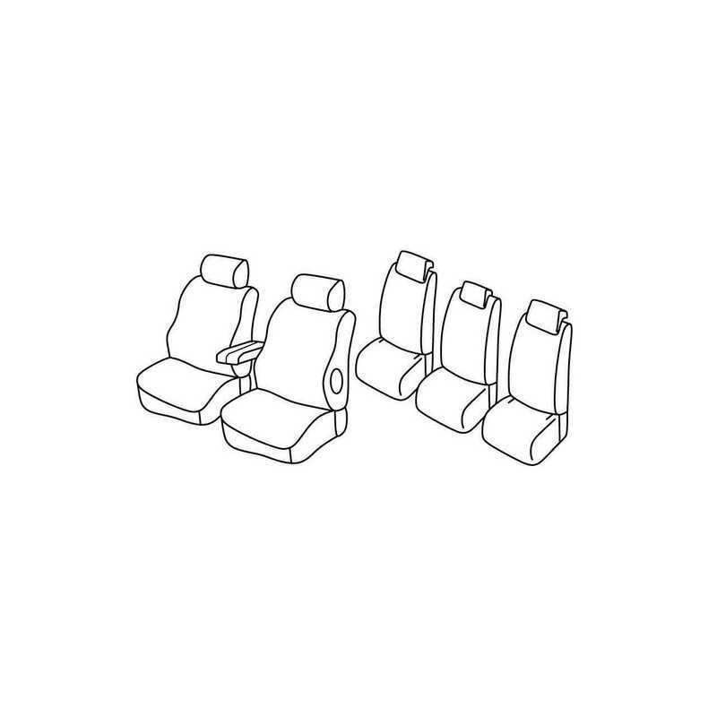 Set coprisedili Superior - Nero Grigio - Citroen Berlingo Multispace 5p (04 08 08 18) - Peugeot Partner Tepee 5p (05 08 08 18)