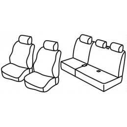 Set coprisedili Superior - Nero Grigio - Dacia Logan MCV 5p (02 07 06 13)