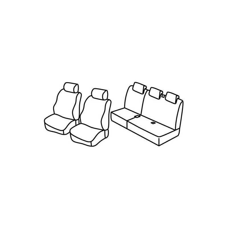 Set coprisedili Superior - Nero Blu - Dacia Logan MCV 5p (02 07 06 13)