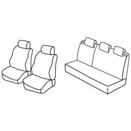 Set coprisedili Superior - Nero Rosso - Dacia Logan MCV 5p (Ambiance Laureate) (10 13 )