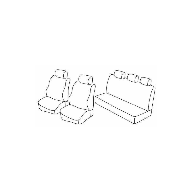 Set coprisedili Superior - Nero Blu - Dacia Logan 5p (01 06 06 11)