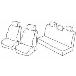 Set coprisedili Superior - Grigio Nero - Dacia Logan 5p (01 06 06 11)