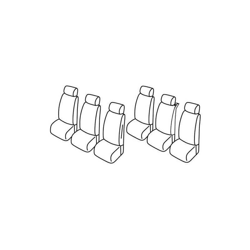 Set coprisedili Superior - Grigio Nero - Fiat Multipla (11 98 05 04) - Fiat Multipla (06 04 12 10)