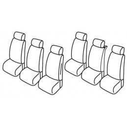 Set coprisedili Superior - Nero Blu - Fiat Multipla (11 98 05 04) - Fiat Multipla (06 04 12 10)