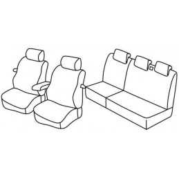 Set coprisedili Superior - Grigio Nero - Fiat Stilo 3p (Active) (01 02 12 07)