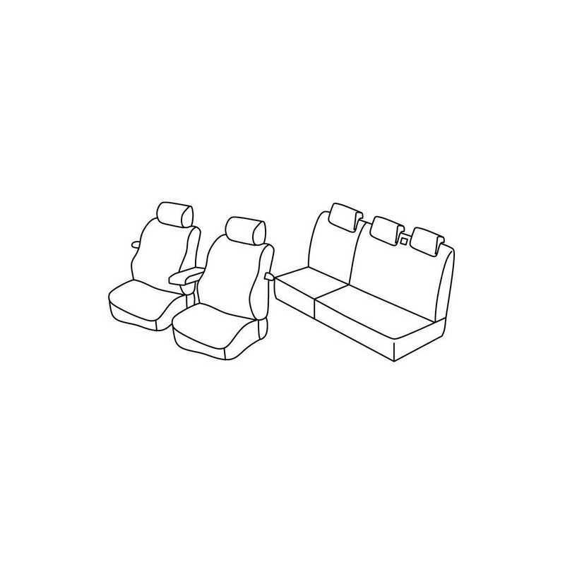Set coprisedili Superior - Nero Grigio - Fiat Stilo 3p (Active) (01 02 12 07)